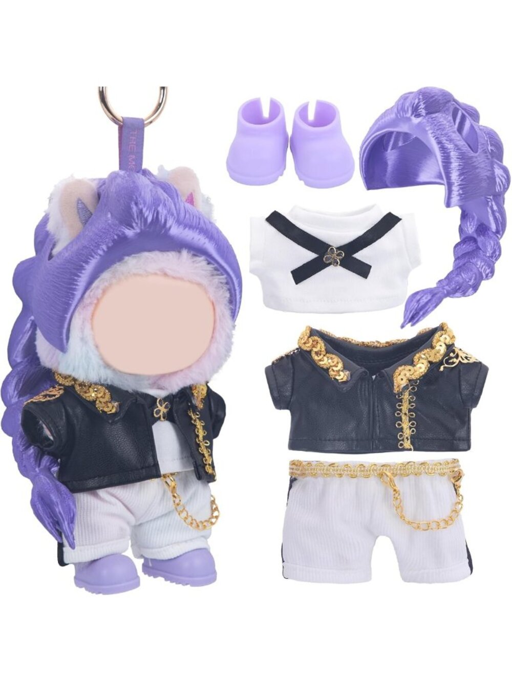 Use for Labubu Outfits KPDH Clothes and Accessories Set Designer,17cm Doll Kpop